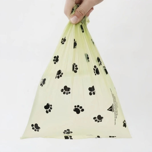 Biodegradable Pet Waste Bag Roll – Paw Print Design (Single Roll) - OKIEEPET