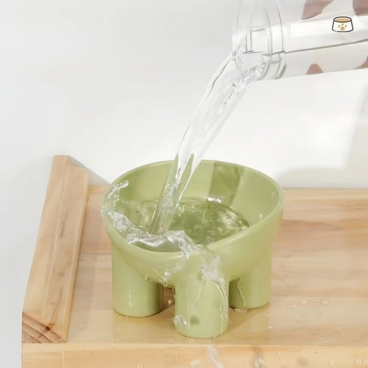 Elevated Cat Bowl Anti Spill, Easy Clean & Ergonomic Design - OKIEEPET