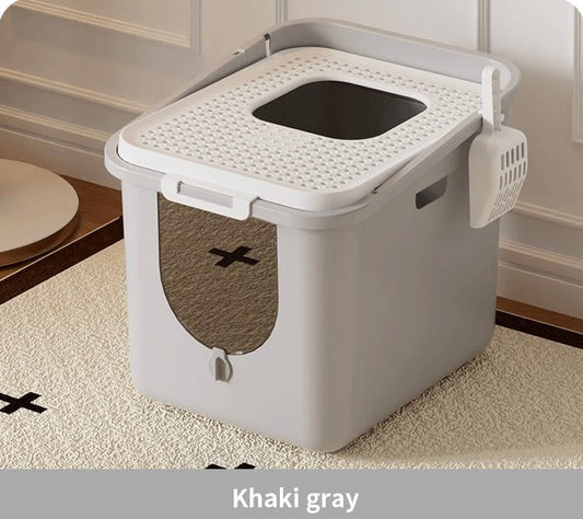 Enclosed Top - Entry Cat Litter Tray - Large Size - OKIEEPET