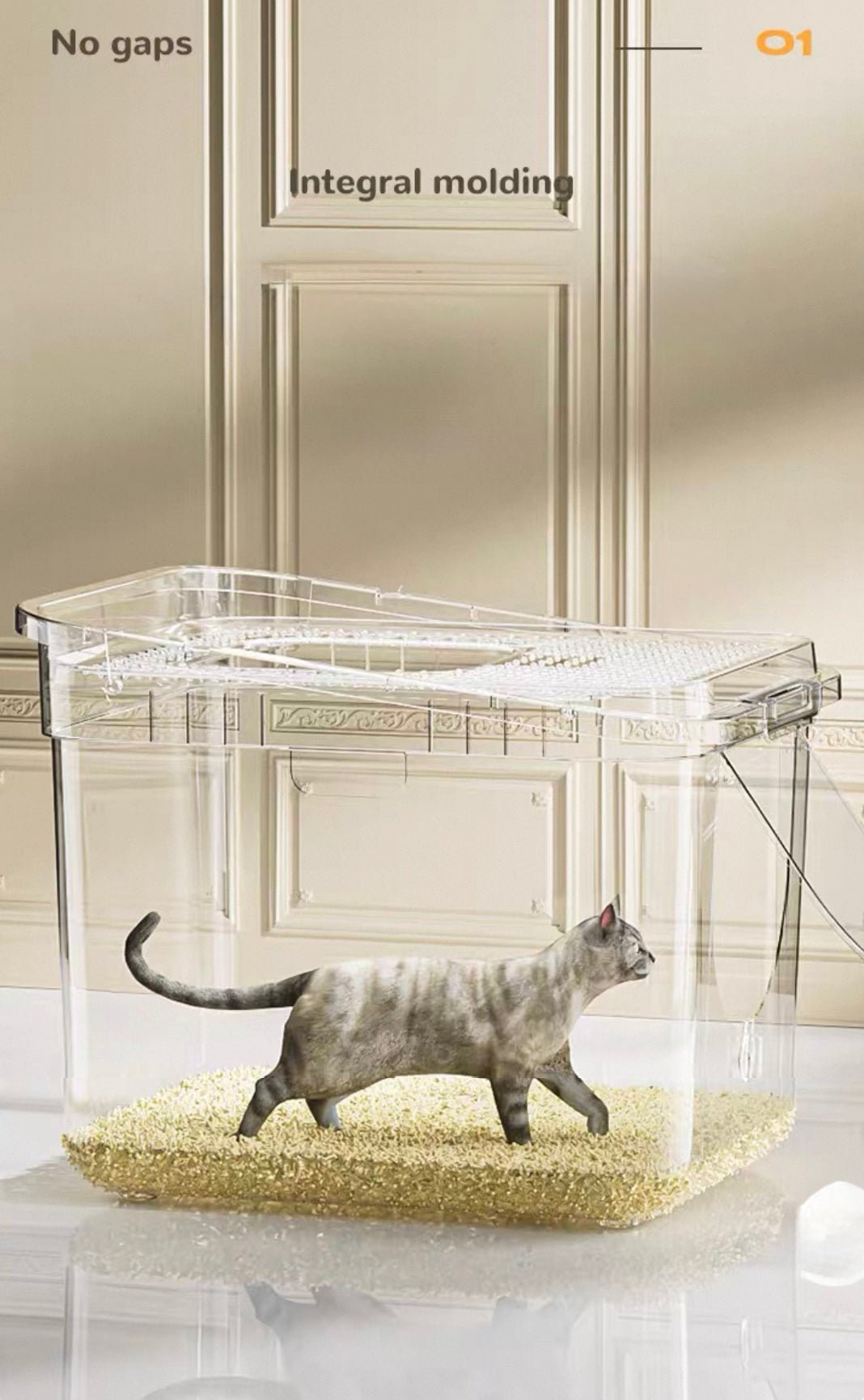 Enclosed Top - Entry Cat Litter Tray - Large Size - OKIEEPET