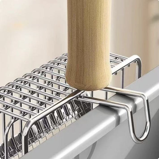 Stainless Steel Cat Litter Scoop with Wooden Handle - OKIEEPET