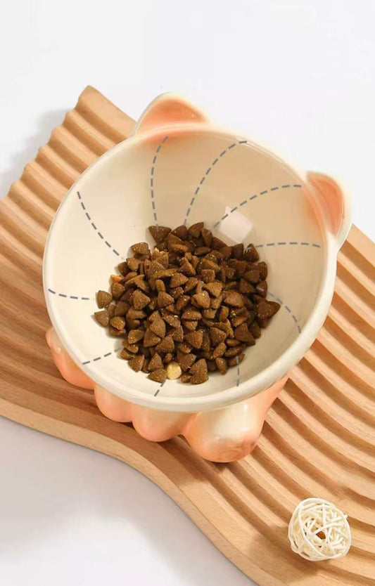 Gradient Ceramic Pet Bowl Ergonomic Anti-Spill