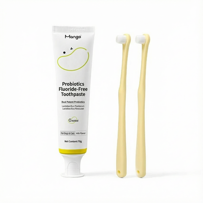 Cat Toothbrush & Probiotic Toothpaste Set