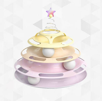 Multi-Layer Cat Track Ball Tower Toy – 3 Top Designs Available