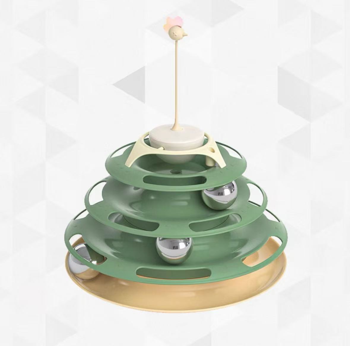 Multi-Layer Cat Track Ball Tower Toy – 3 Top Designs Available