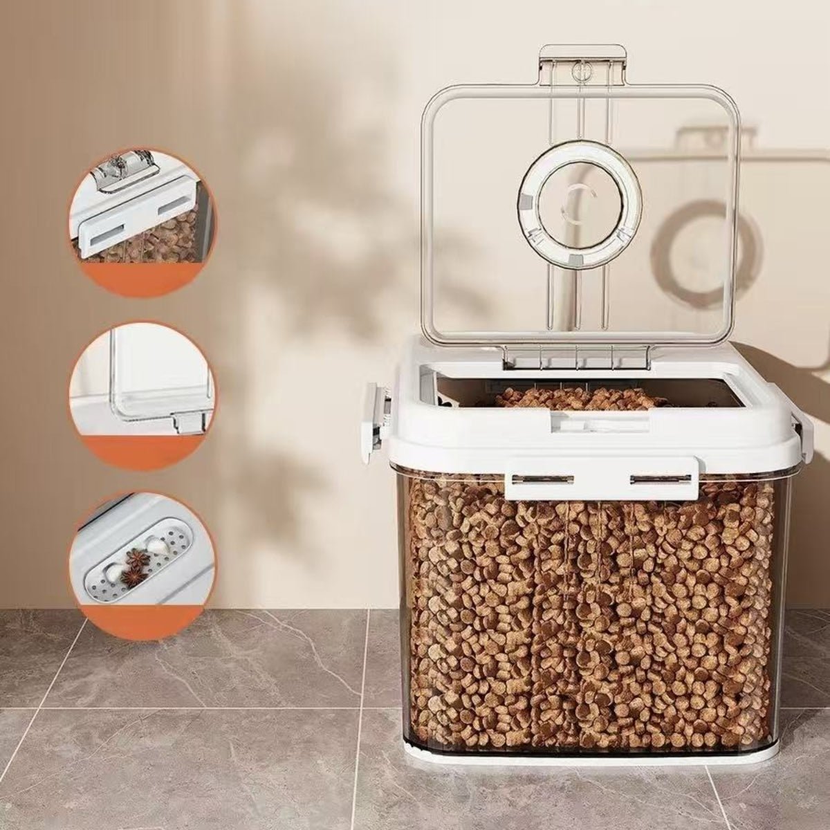 Airtight Pet Food Storage Container with Date Tracker - OKIEEPET