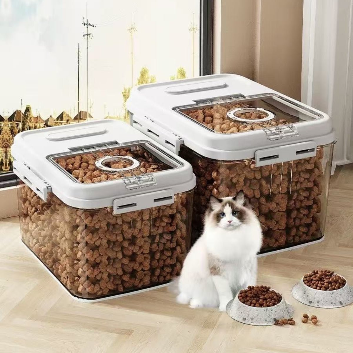 Airtight Pet Food Storage Container with Date Tracker - OKIEEPET