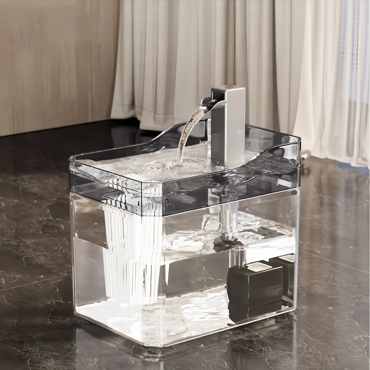 Aster Acrylic Pet Water Fountain - OKIEEPET