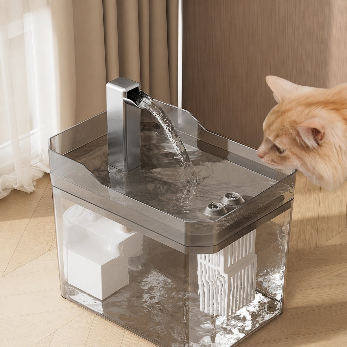 Aster Acrylic Pet Water Fountain - OKIEEPET