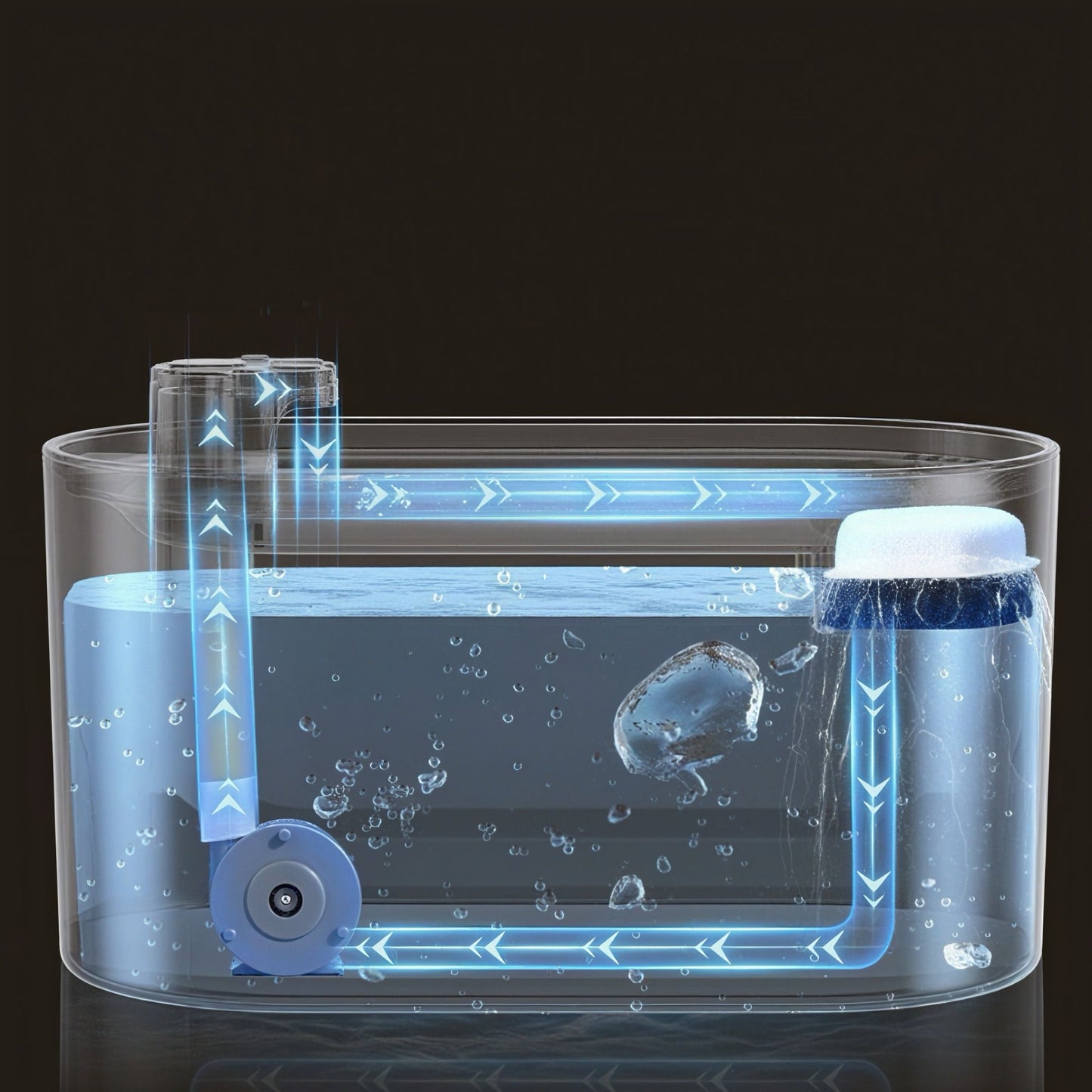 Aster Pebble Pet Water Fountain - OKIEEPET