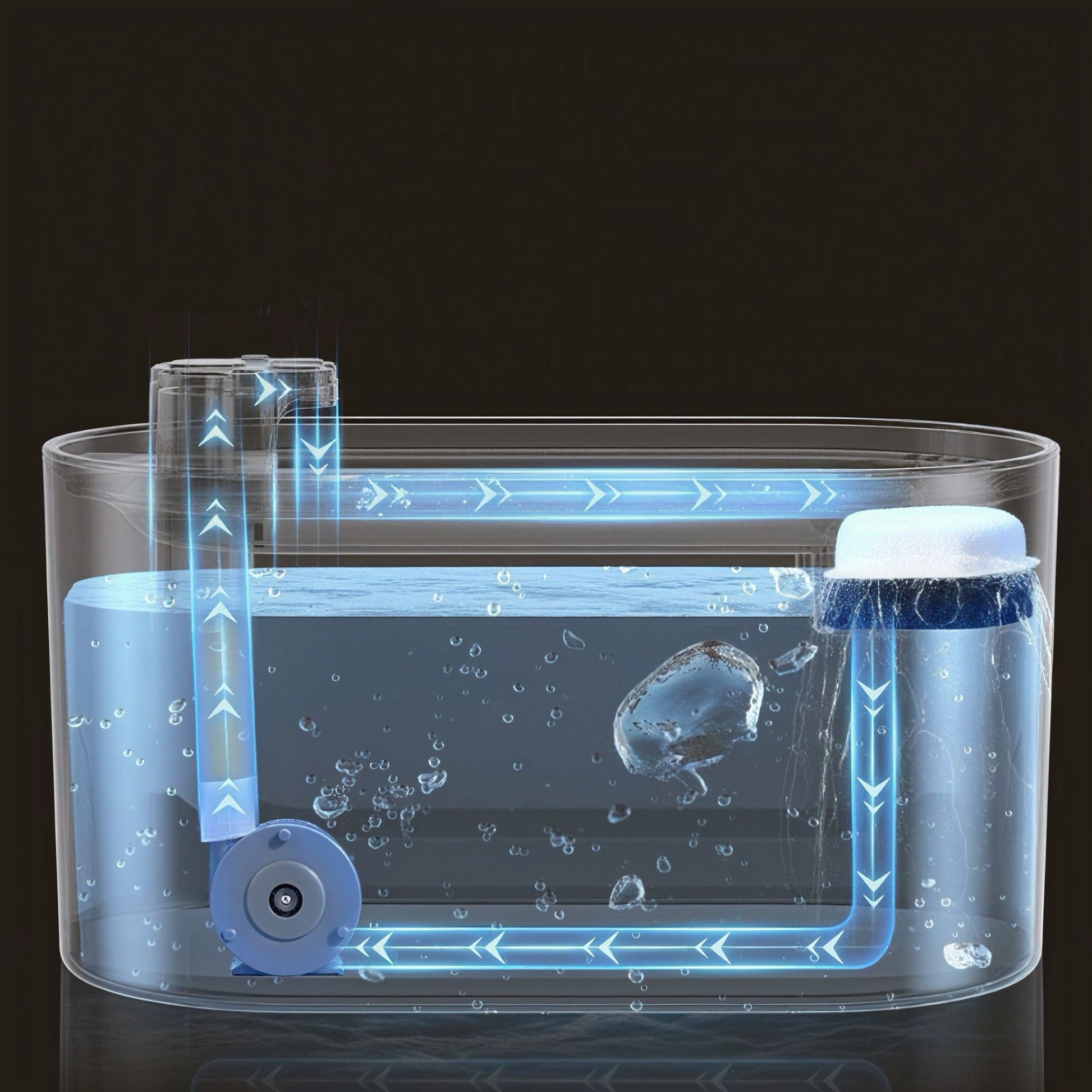 Aster Pebble Pet Water Fountain - OKIEEPET