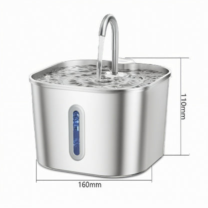 Aster Pro Stainless Steel Pet Water Fountain - OKIEEPET