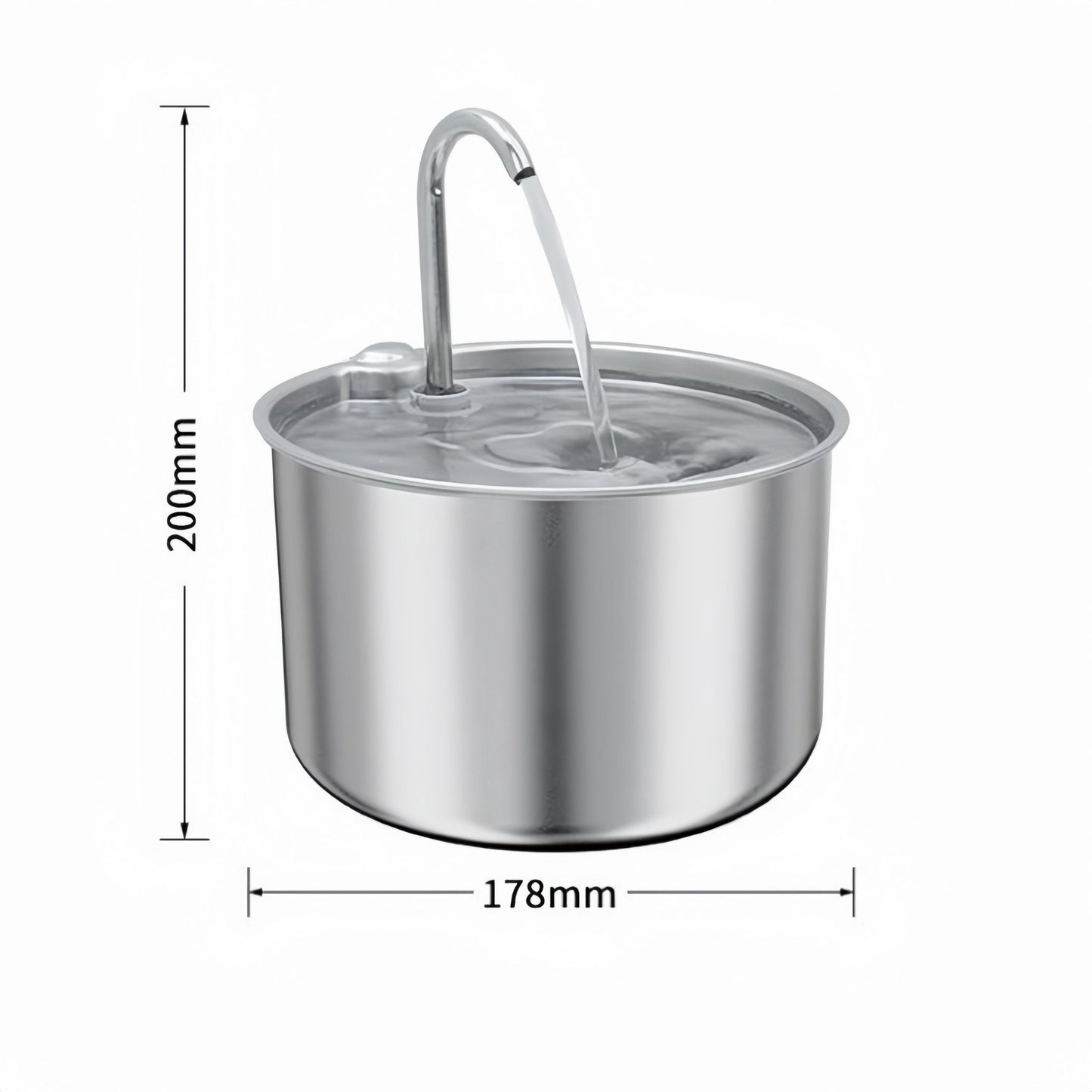 Aster Stainless Steel Pet Water Fountain - OKIEEPET