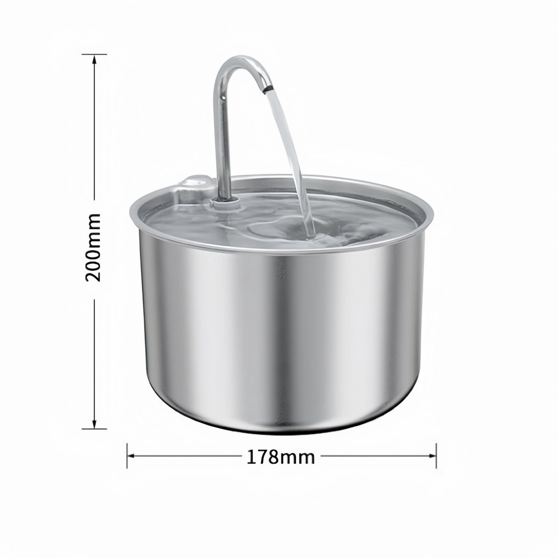 Aster Stainless Steel Pet Water Fountain - OKIEEPET