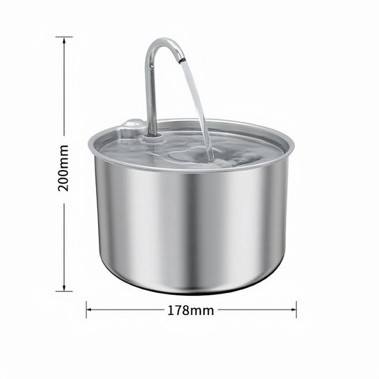 Aster Stainless Steel Pet Water Fountain - OKIEEPET