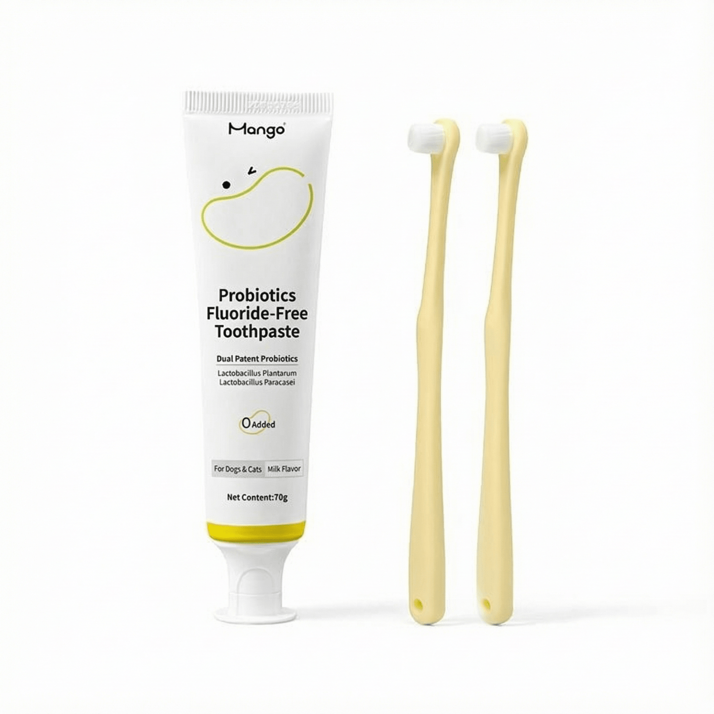 Cat Toothbrush & Probiotic Toothpaste Set - OKIEEPET