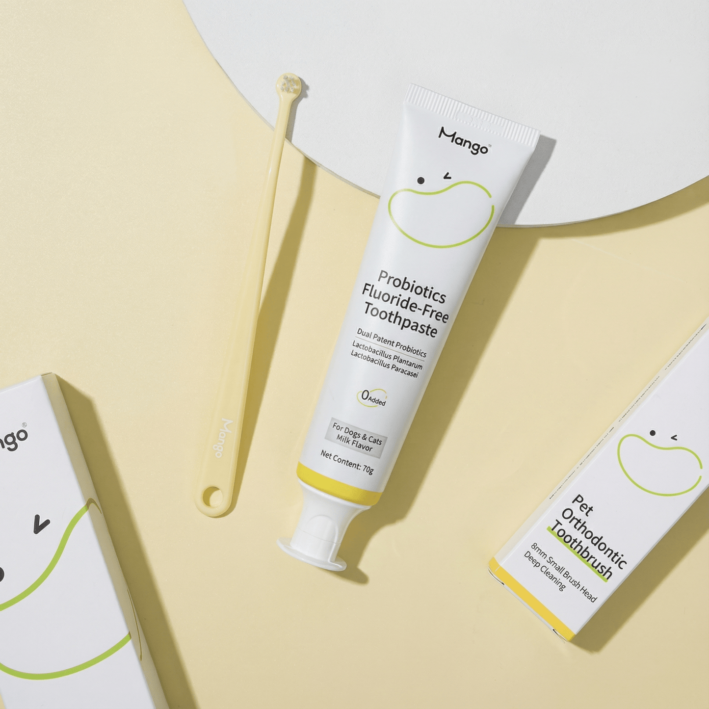 Cat Toothbrush & Probiotic Toothpaste Set - OKIEEPET