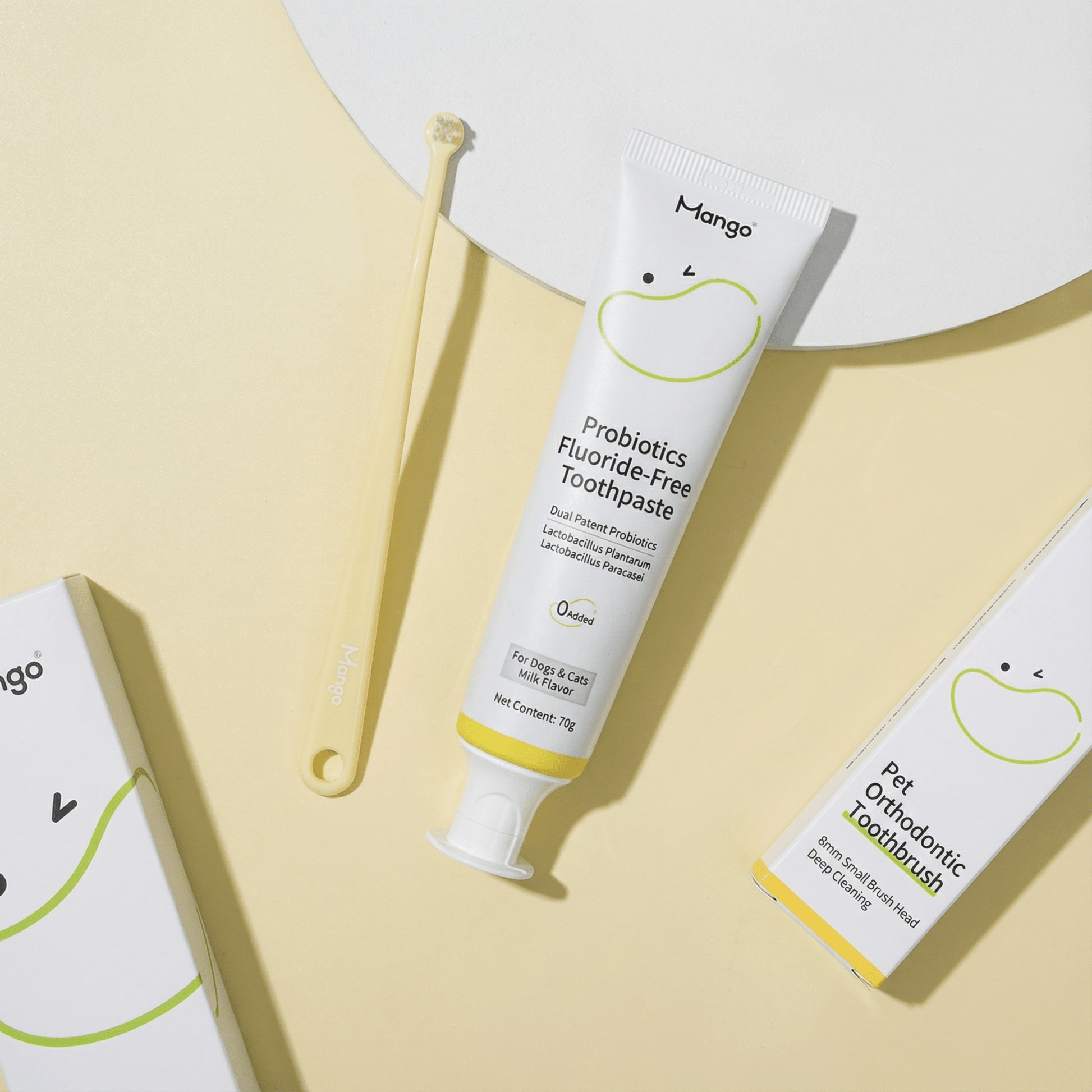 Cat Toothbrush & Probiotic Toothpaste Set - OKIEEPET