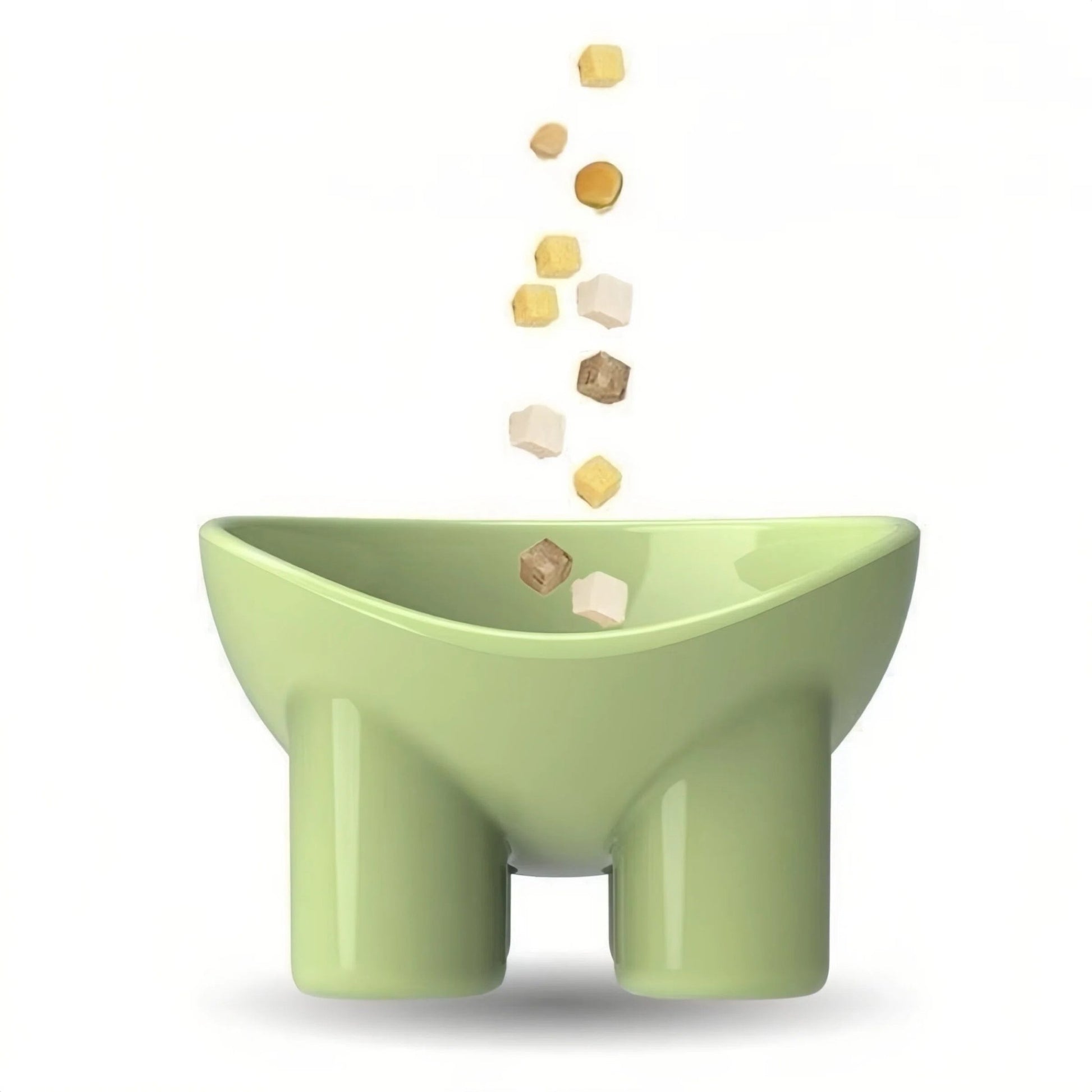 Elevated Cat Bowl Anti Spill, Easy Clean & Ergonomic Design - OKIEEPET