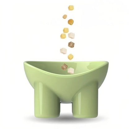 Elevated Cat Bowl Anti Spill, Easy Clean & Ergonomic Design - OKIEEPET