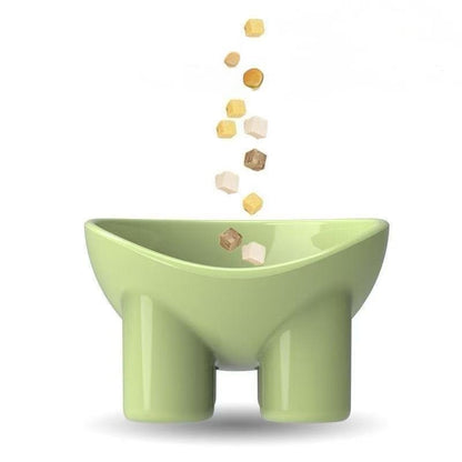 Elevated Cat Bowl Anti Spill, Easy Clean & Ergonomic Design - OKIEEPET