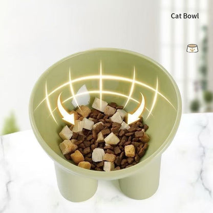 Elevated Cat Bowl Anti Spill, Easy Clean & Ergonomic Design - OKIEEPET