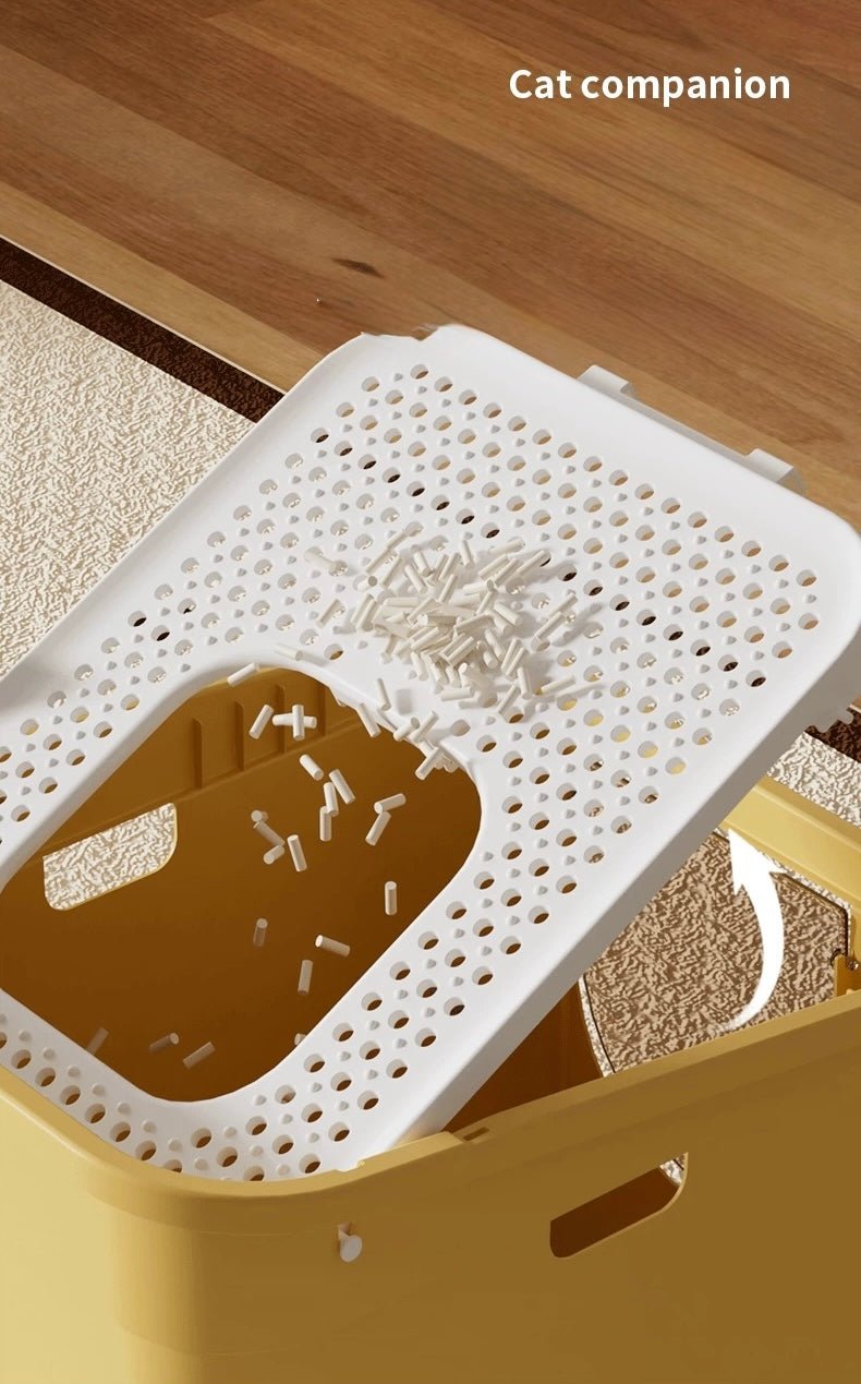 Enclosed Top - Entry Cat Litter Tray - Large Size - OKIEEPET