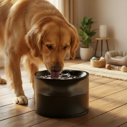 Pet Water Fountain with Natural Spring Flow Black & Green