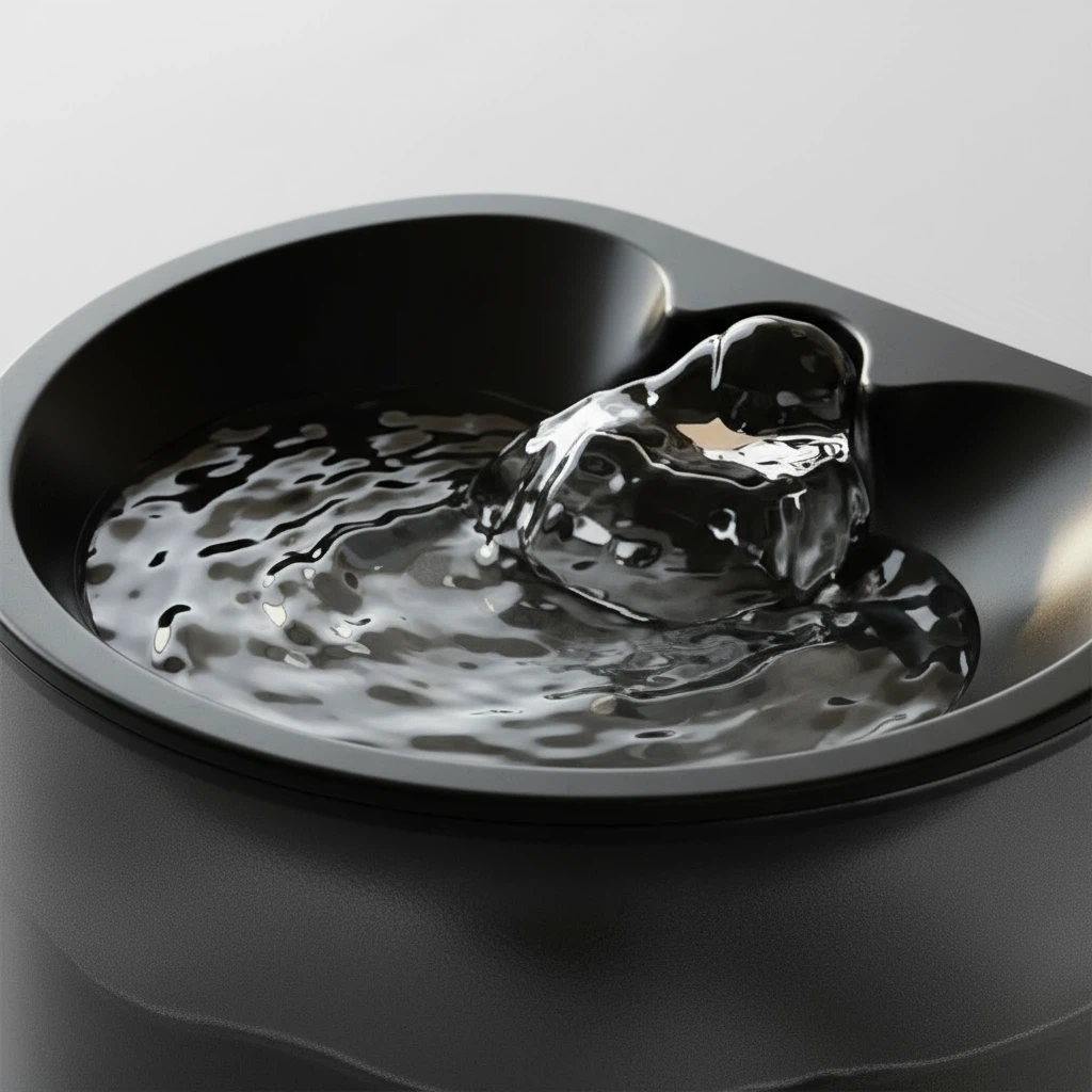 Pet Water Fountain with Natural Spring Flow Black & Green