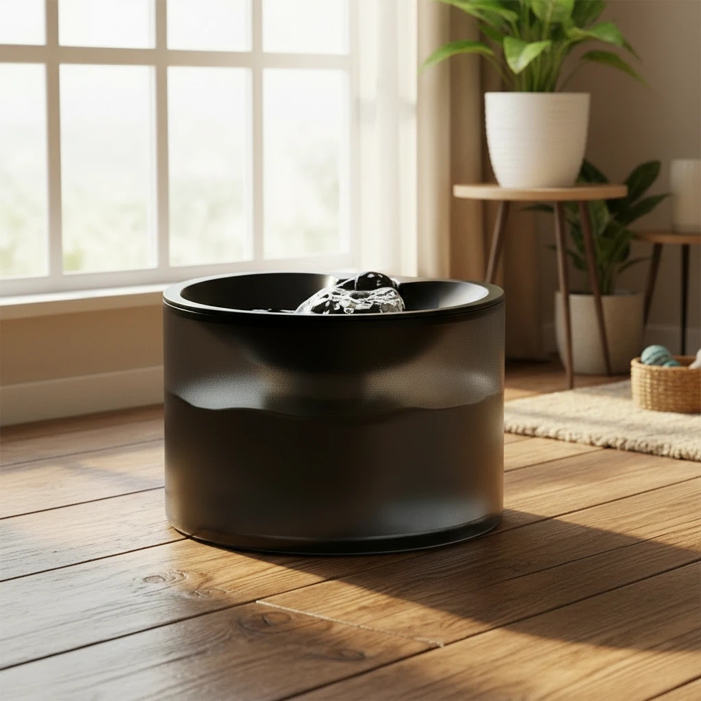 Pet Water Fountain with Natural Spring Flow Black & Green