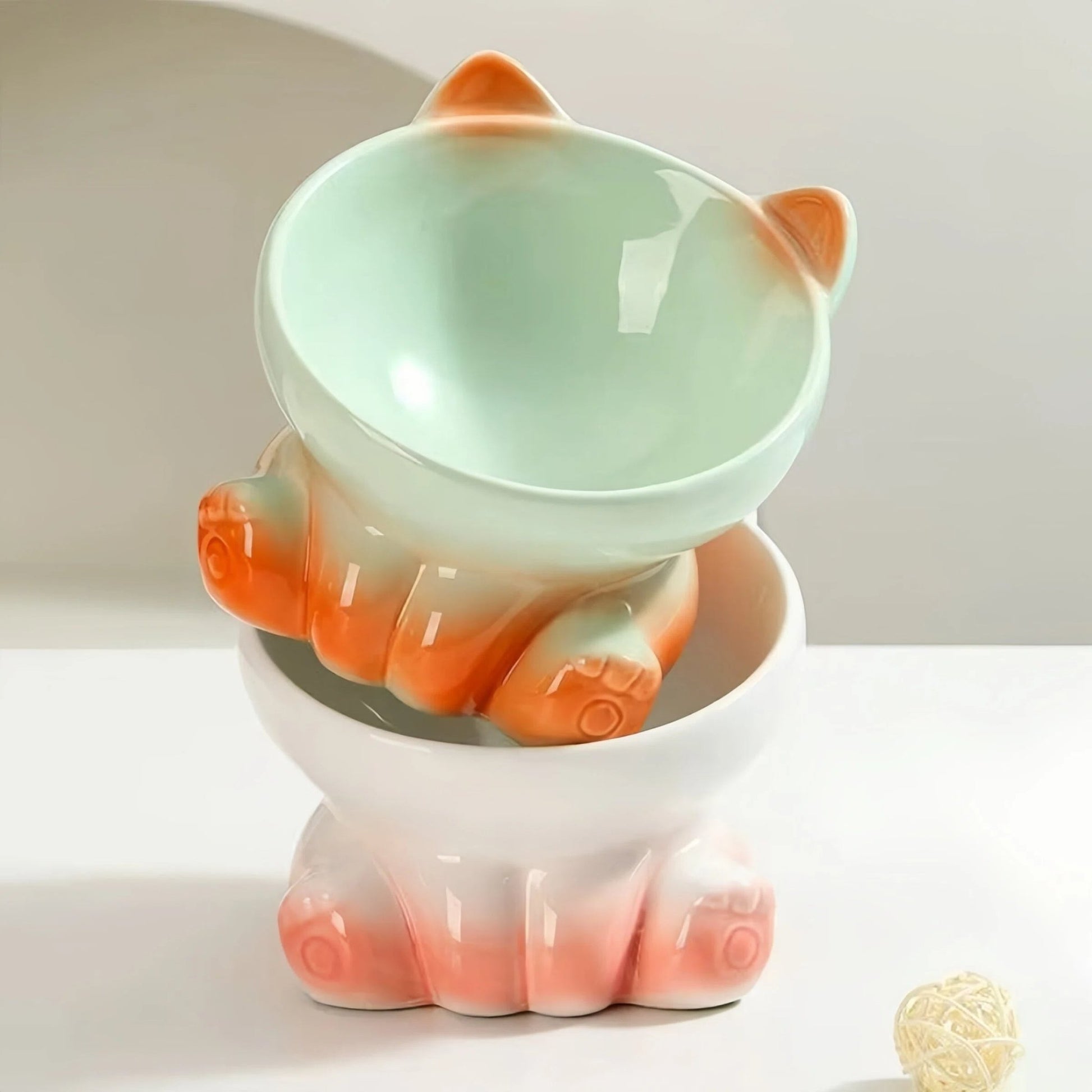 Gradient Ceramic Pet Bowl Ergonomic Anti - Spill - OKIEEPET