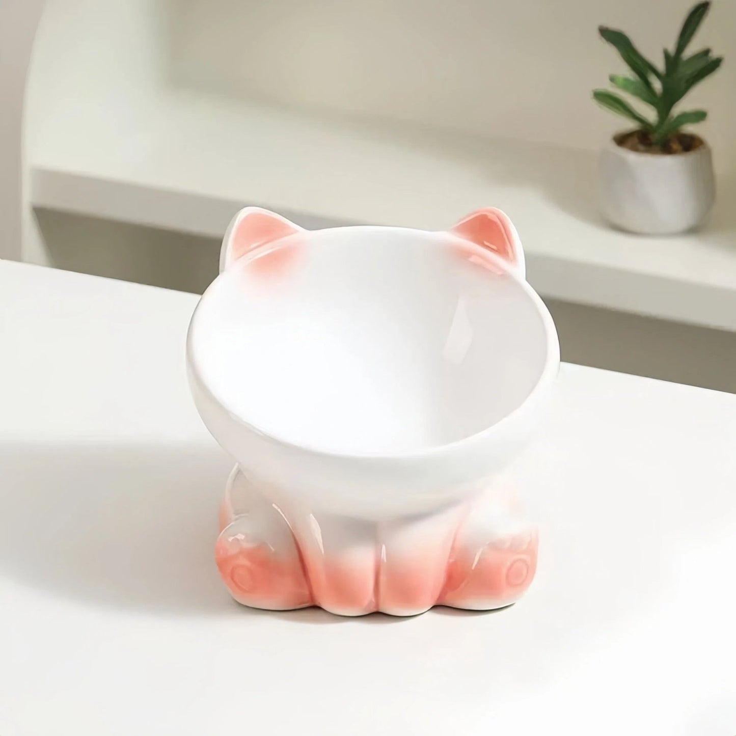 Gradient Ceramic Pet Bowl Ergonomic Anti - Spill - OKIEEPET