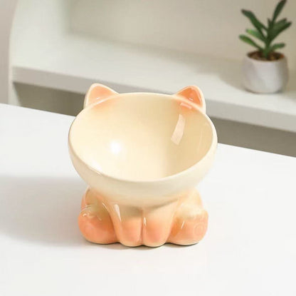 Gradient Ceramic Pet Bowl Ergonomic Anti - Spill - OKIEEPET