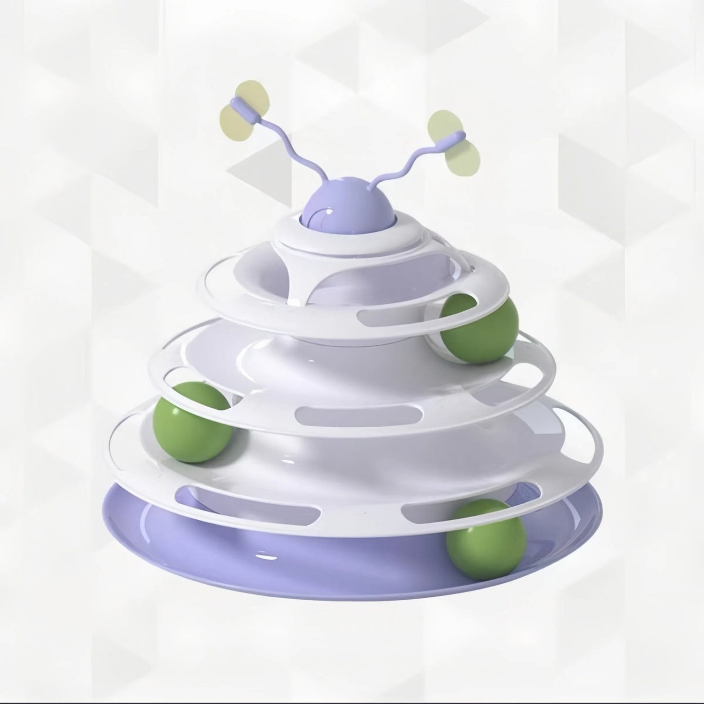 Multi - Layer Cat Track Ball Tower Toy – 3 Top Designs - OKIEEPET