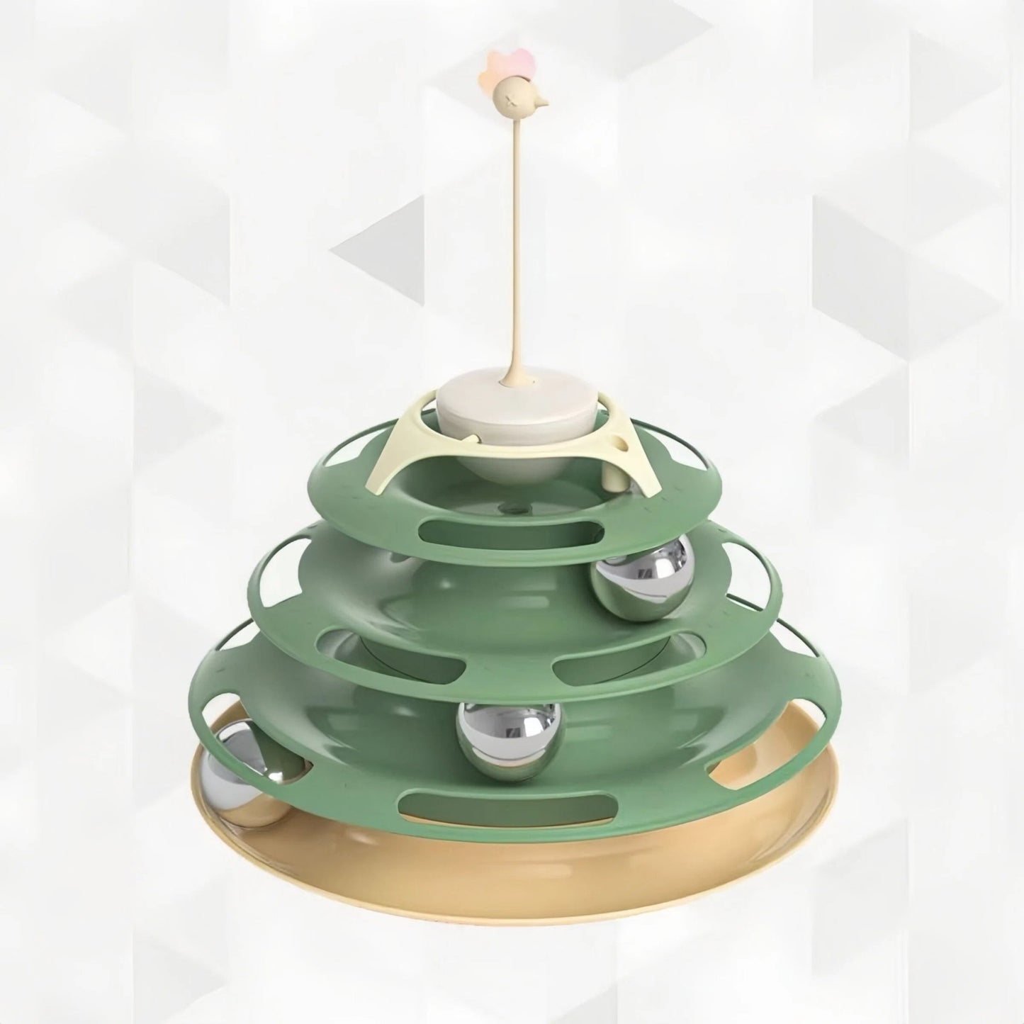 Multi - Layer Cat Track Ball Tower Toy – 3 Top Designs - OKIEEPET