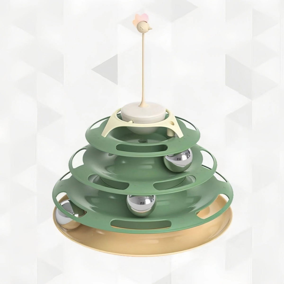 PlayTrack Multi-Layer Cat Ball Track Toy - OKIEEPET