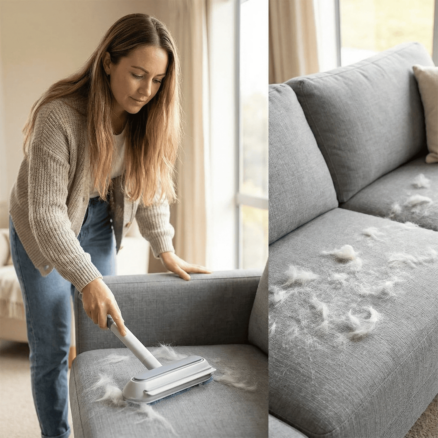 Pet Hair Removal Brush with Long Handle - OKIEEPET