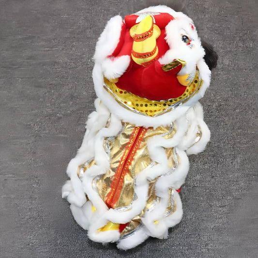 Pet Lion Dance Costume - Festive Pet Outfit - OKIEEPET