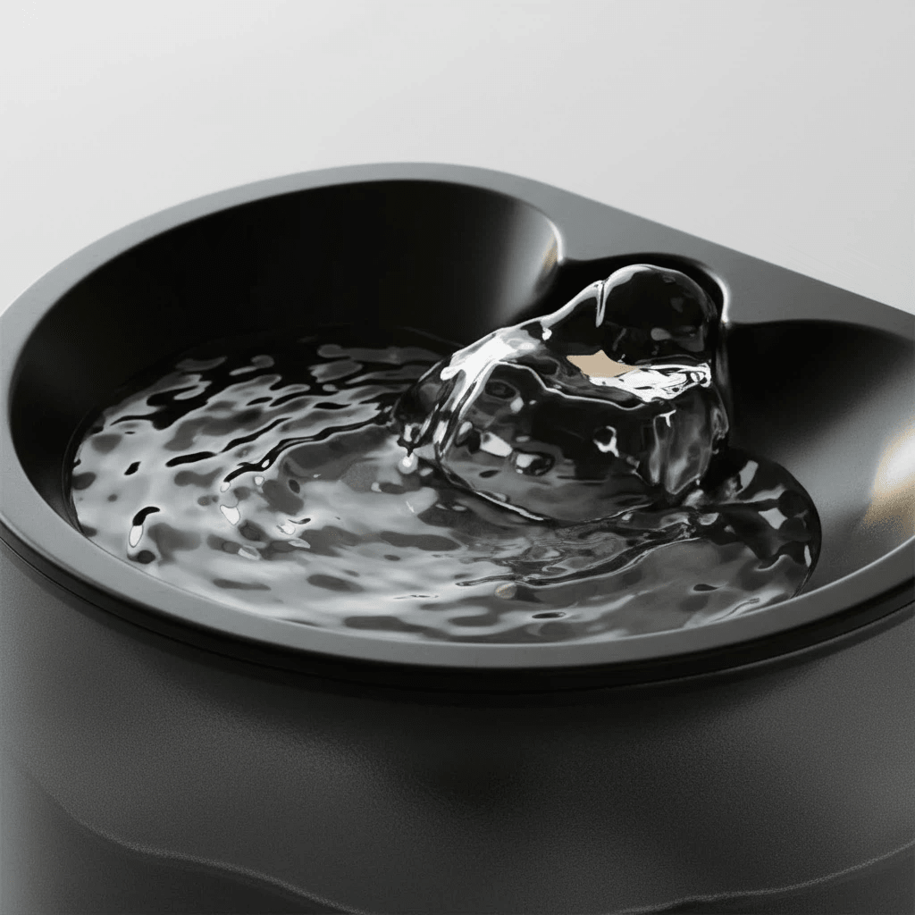 Pet Water Fountain with Natural Spring Flow Black & Green - OKIEEPET