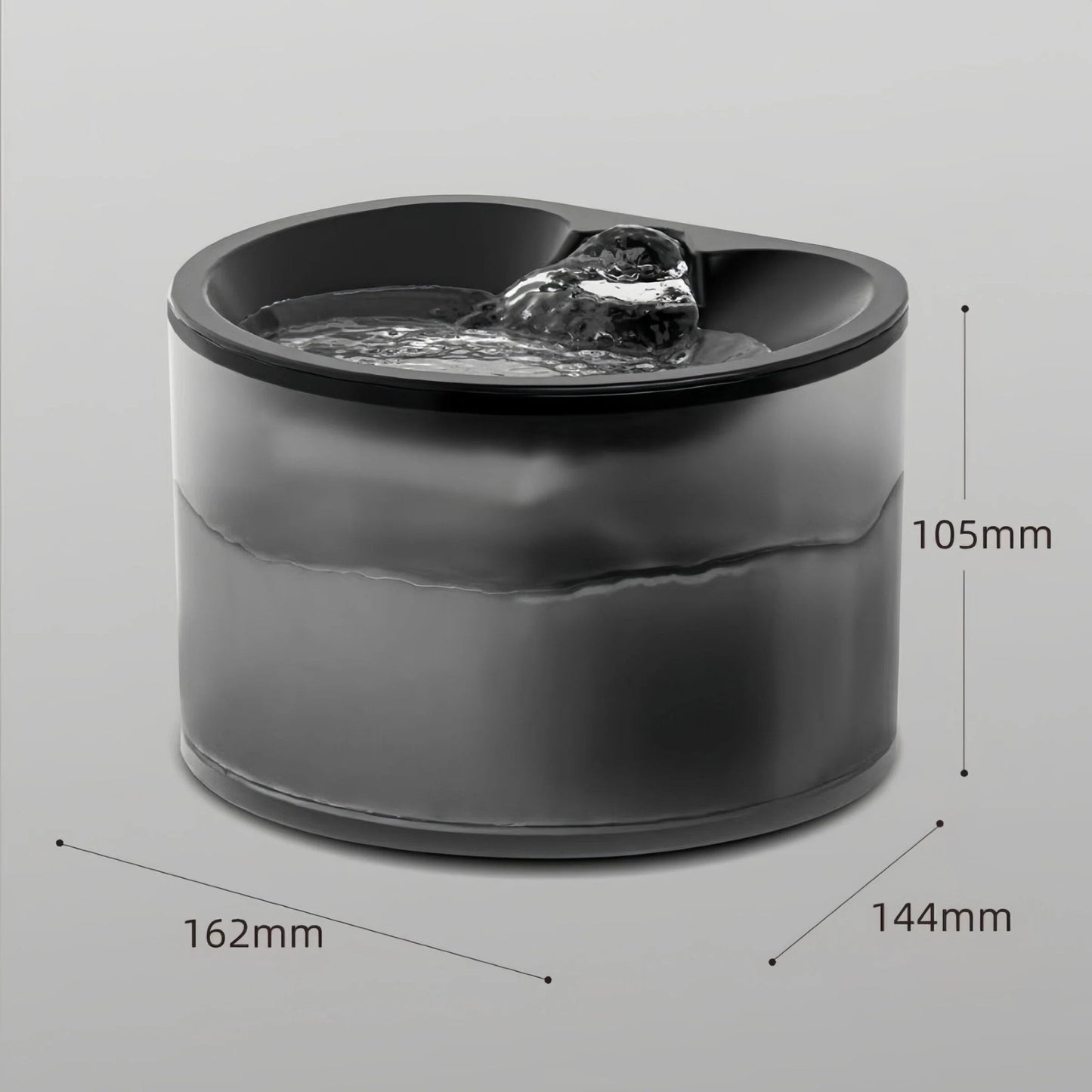 Pet Water Fountain with Natural Spring Flow Black & Green - OKIEEPET