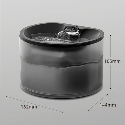 Pet Water Fountain with Natural Spring Flow Black & Green - OKIEEPET