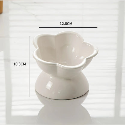 Pre - Order: Elevated Tilted Ceramic Cat Bowl - OKIEEPET