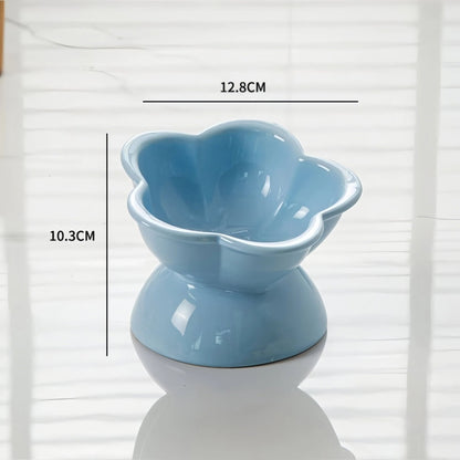 Pre - Order: Elevated Tilted Ceramic Cat Bowl - OKIEEPET