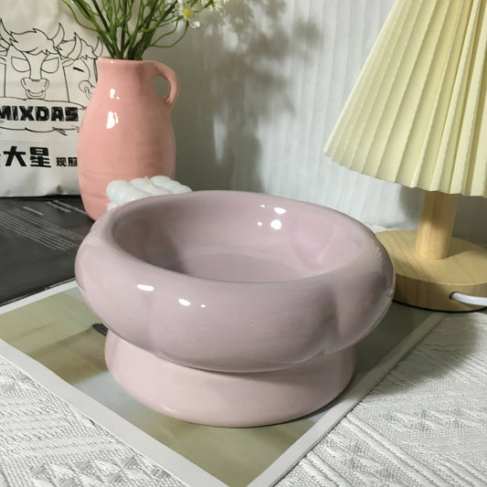 Pre - Order: Purple Donut Ceramic Pet Bowl 15.5cm - OKIEEPET