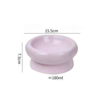 SweetDrip Purple Donut Ceramic Cat Bowl - OKIEEPET