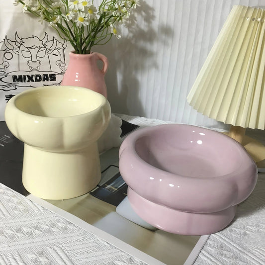 Pre - Order: Purple Donut Ceramic Pet Bowl 15.5cm - OKIEEPET