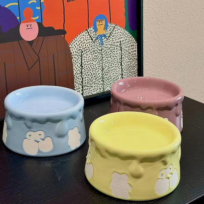 Pre - Order: Sweet Drip Ceramic Pet Bowl - OKIEEPET