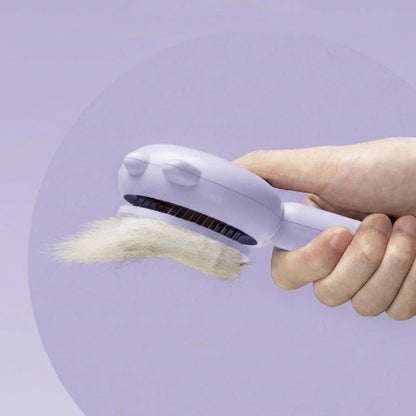 Purple Pet Hair Brush with Press - OKIEEPET