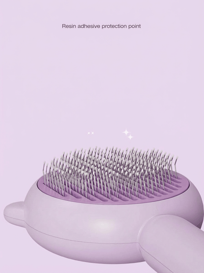 Purple Pet Hair Brush with Press - OKIEEPET