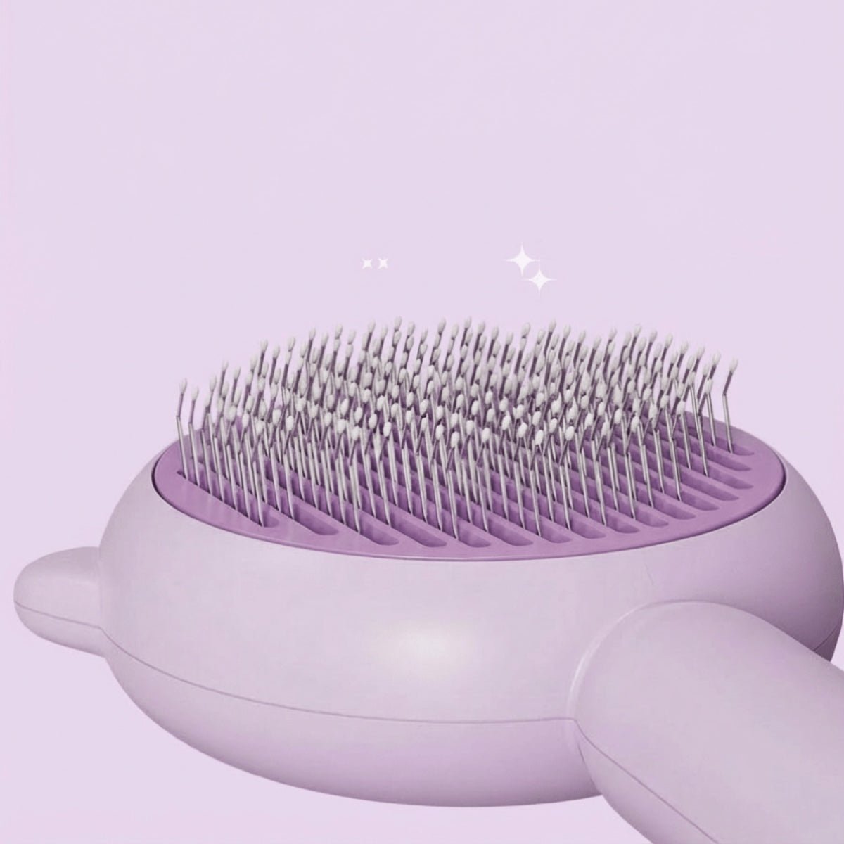 Purple Pet Hair Brush with Press - OKIEEPET